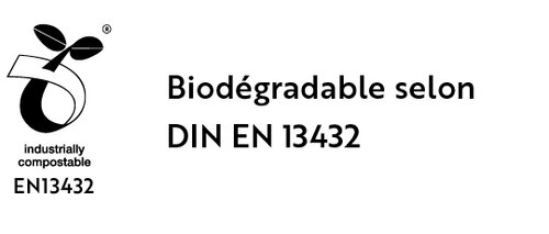 Label biodégradable selon DIN EN 13432 Label biodégradable selon DIN EN 13432