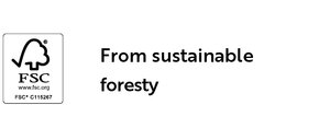 Label FSC - from sustainable foresty