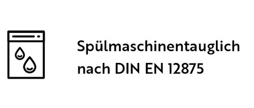 Label spülmaschinenfest nach DIN EN12875