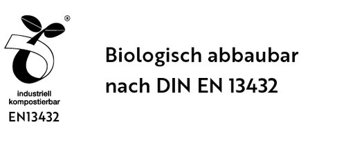 Label biologisch abbaubar nach DIN EN13432